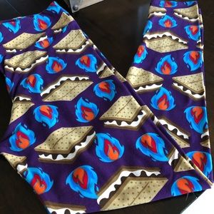 Lularoe Sโmores Smores Campfire Leggings